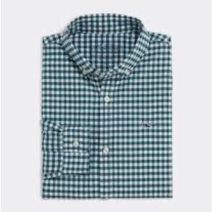 Vineyard Vines Kelly Green On-The-Go Medium Oxford Buttondown Shirt